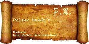 Polzer Makár névjegykártya